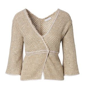 Scanlan Theodore Basket Weave Fringe Top